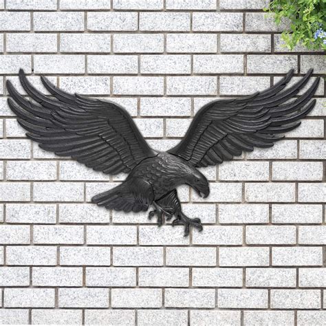 black.metal eagle house display|white hall decorative eagle.